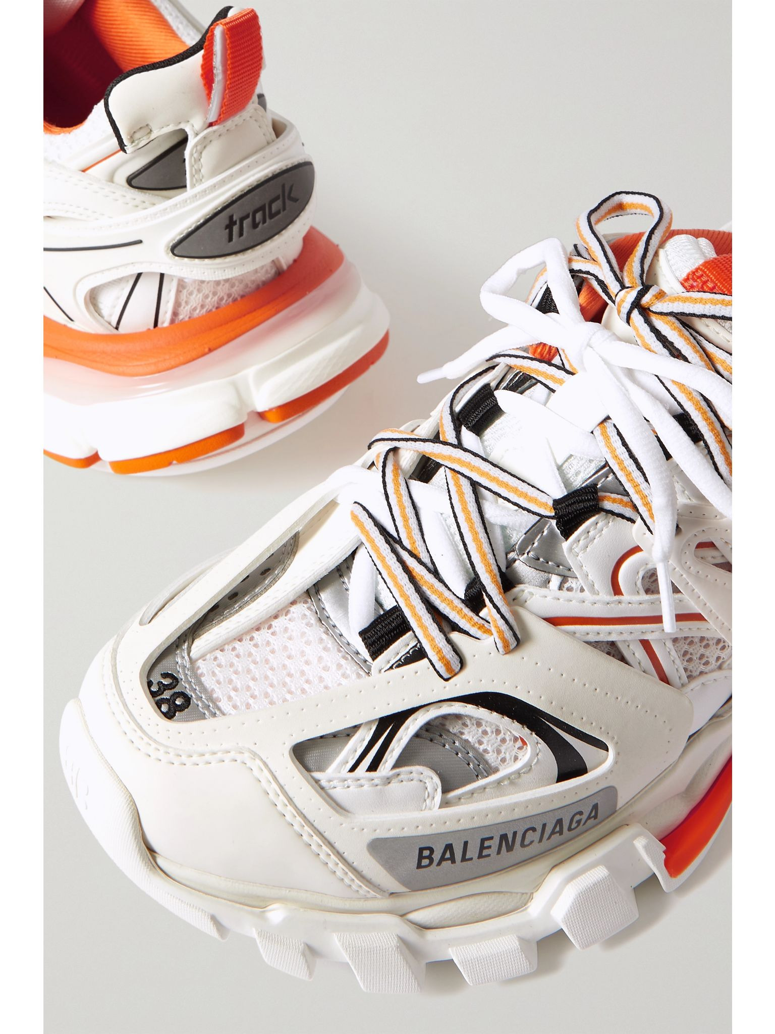 Track logo-detailed mesh and rubber sneakers White - 4