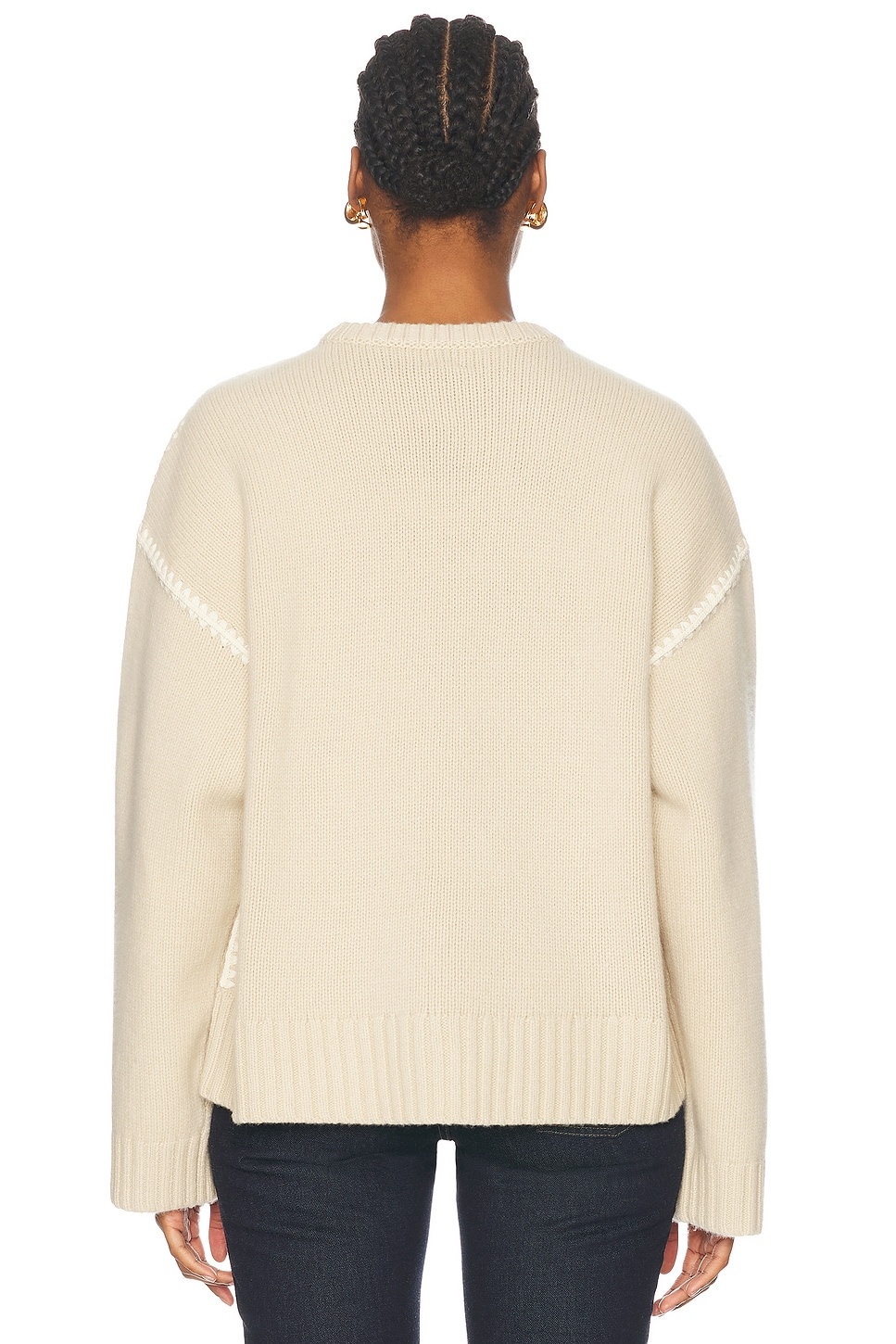 Embroidered Wool Cashmere Knit Sweater - 3