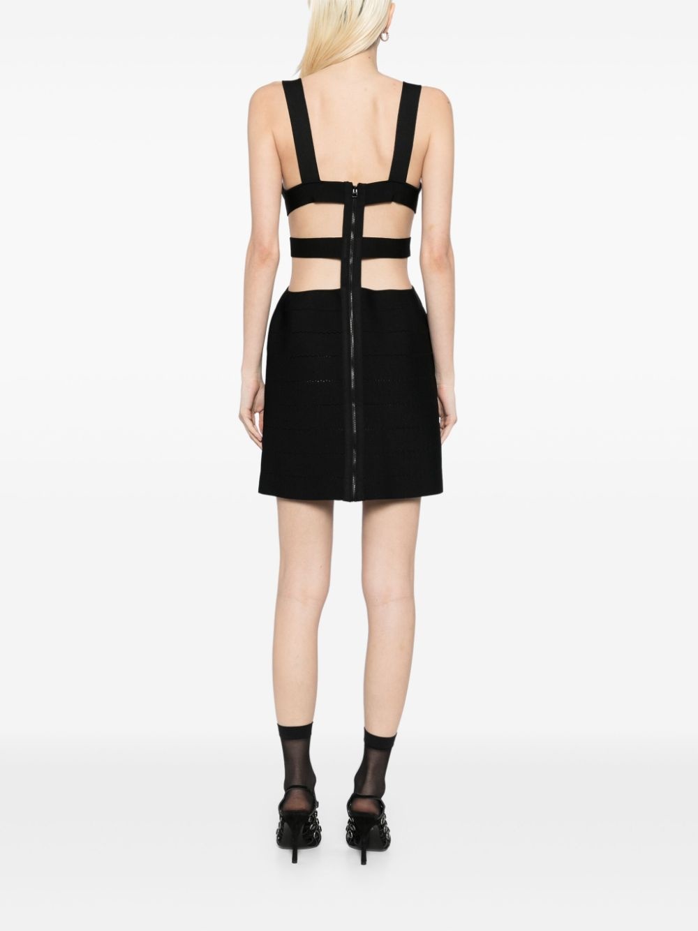 intarsia knit mini dress - 4