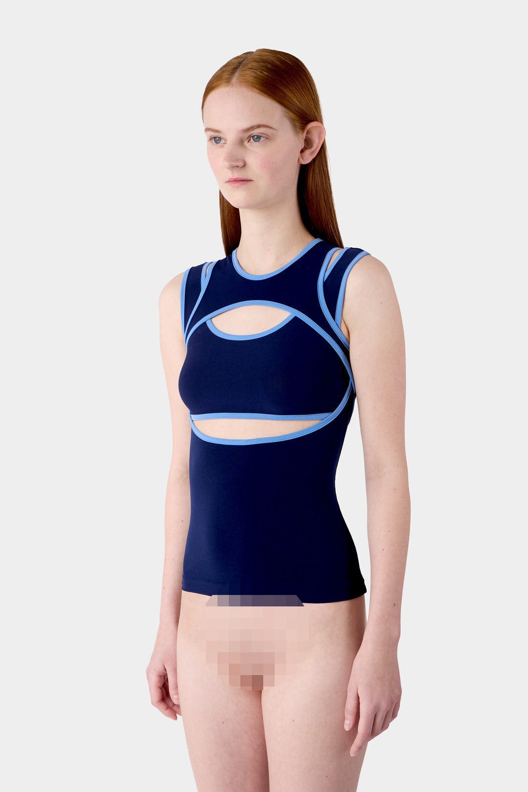 SUPER STRETCH COMBINED TOP / dark blue - 2