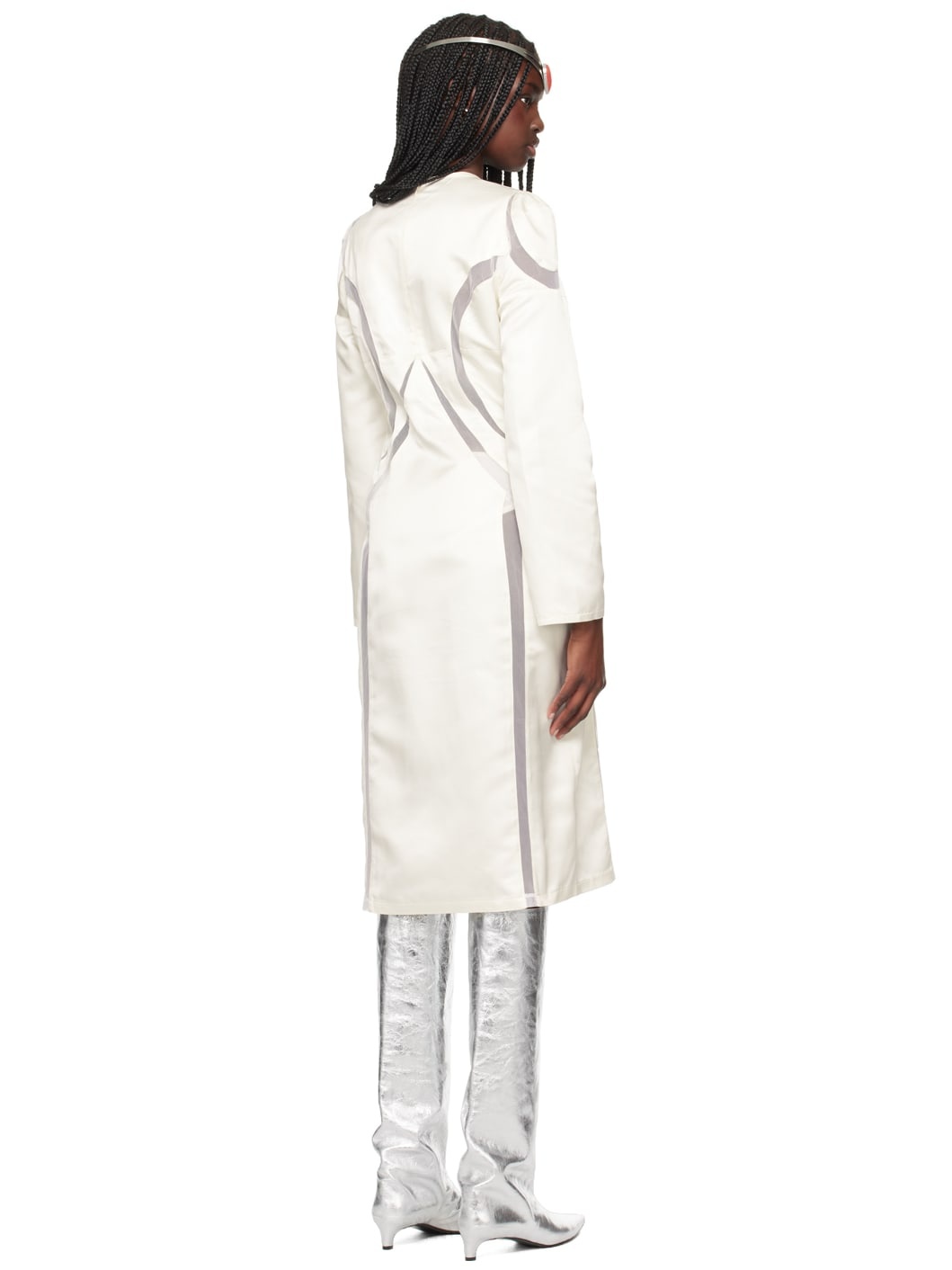 SSENSE Exclusive White Paneled Midi Dress - 3