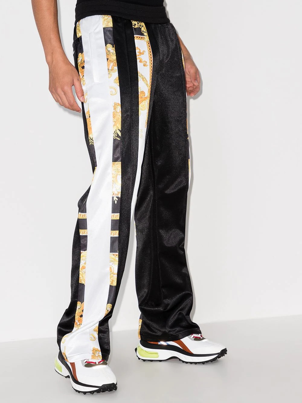 Barocco-print satin track pants - 2