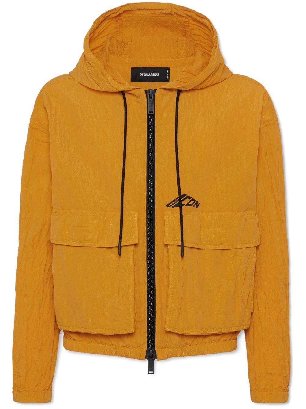 logo-print hooded jacket - 1