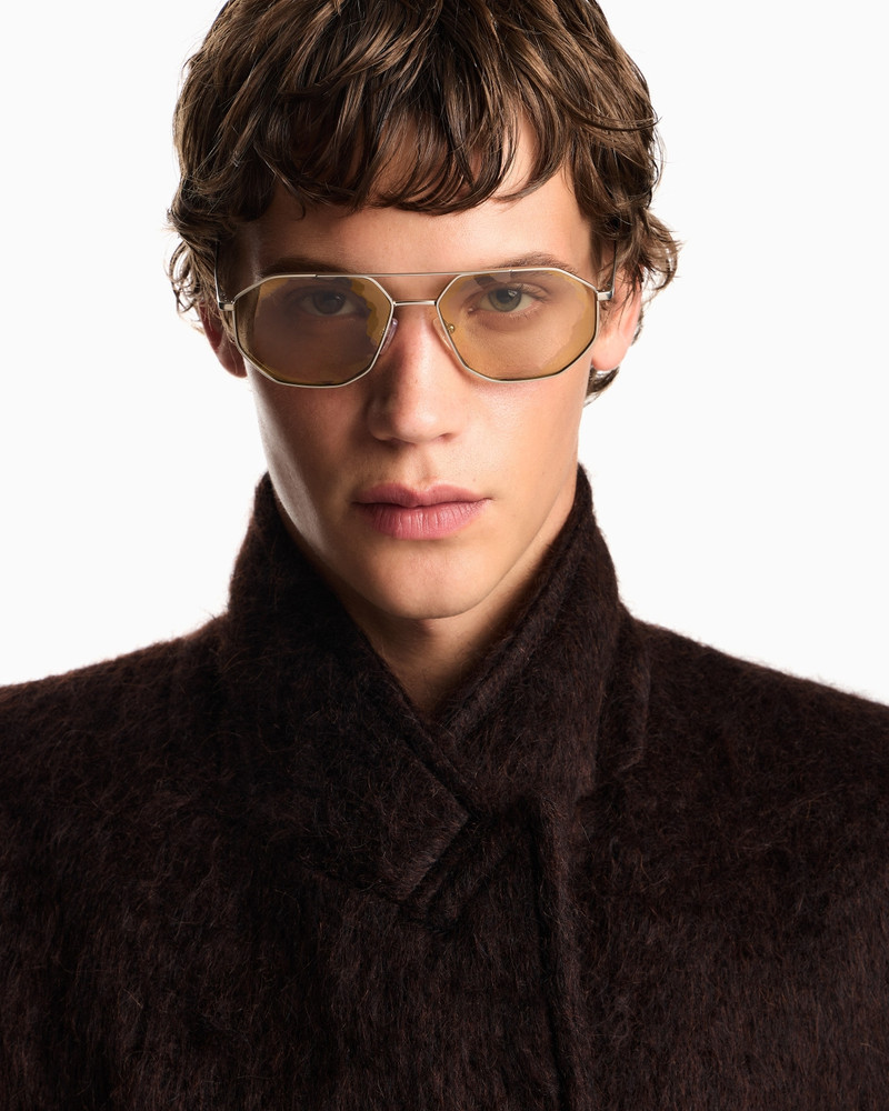 EMPORIO ARMANI MEN’S IRREGULAR-SHAPED SUNGLASSES outlook