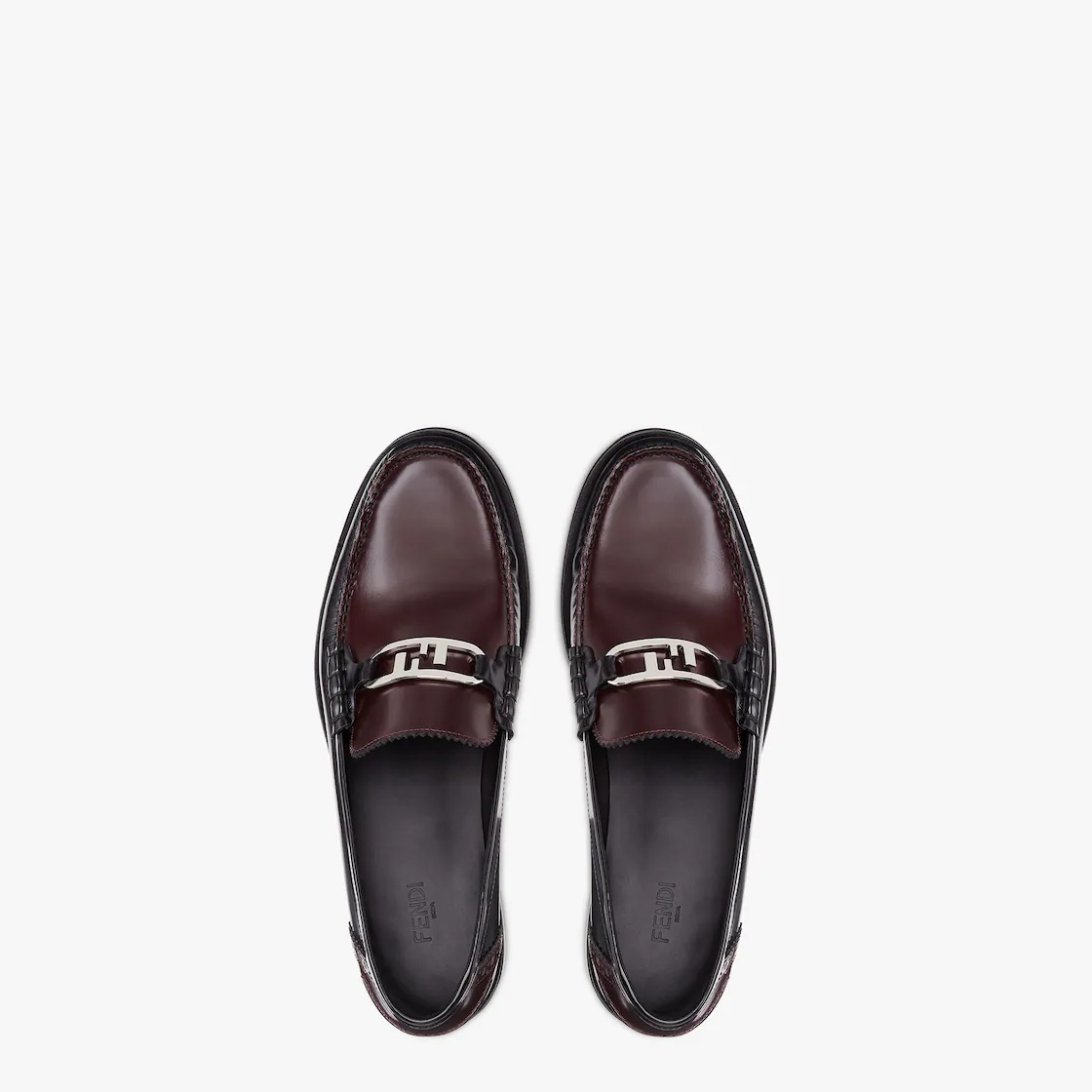 Black leather loafers - 4
