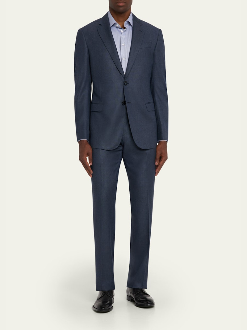 GIORGIO ARMANI Men's Cotton Micro-Dot Dress Shirt outlook