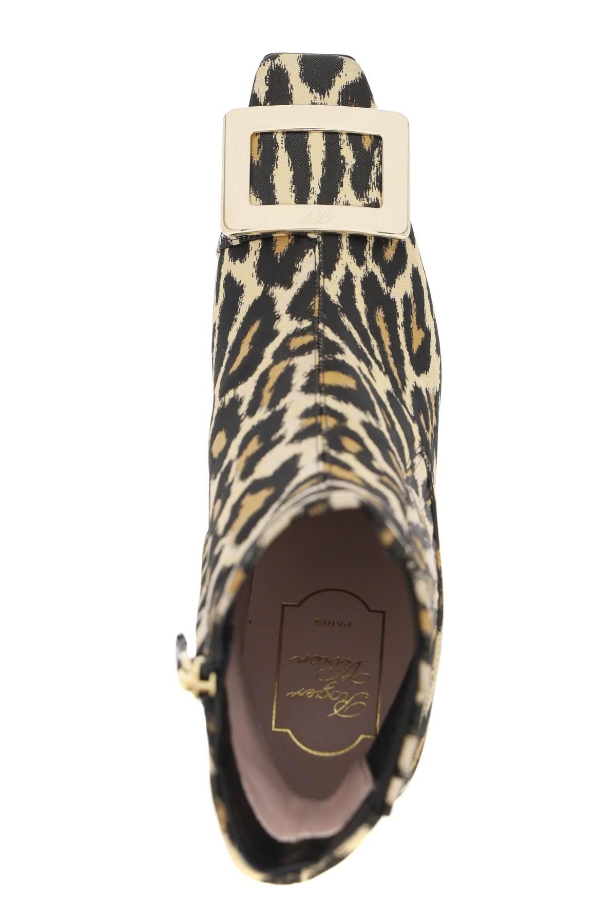 Leopard jacquard 'Belle Vivier' chelsea boots - 3