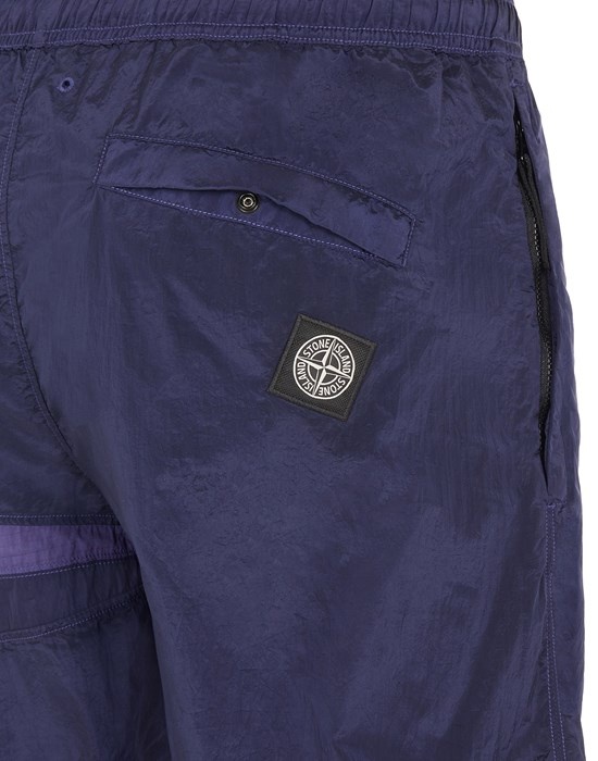 B0142 NYLON METAL IN ECONYL® REGENERATED NYLON_ STAR INLAY_ GARMENT DYED ROYAL BLUE - 3