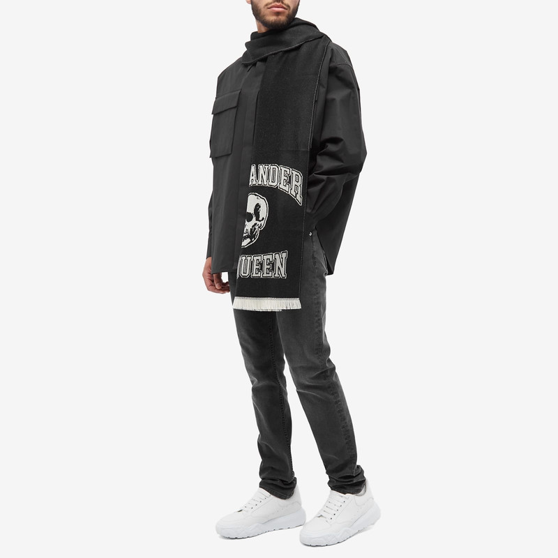 Alexander McQueen Alexander McQueen Varsity Skull Logo Scarf outlook