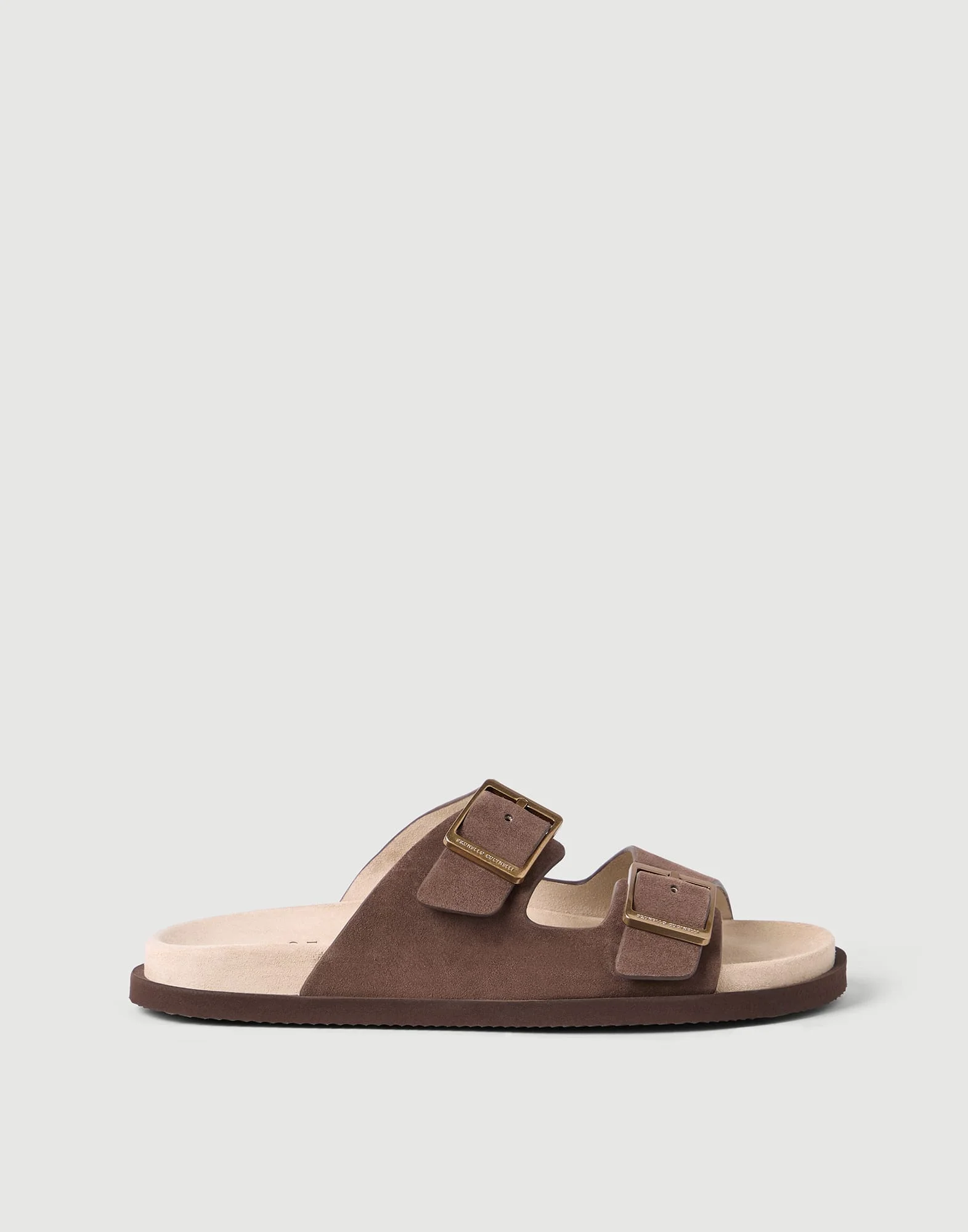 Suede slides with buckles - 1