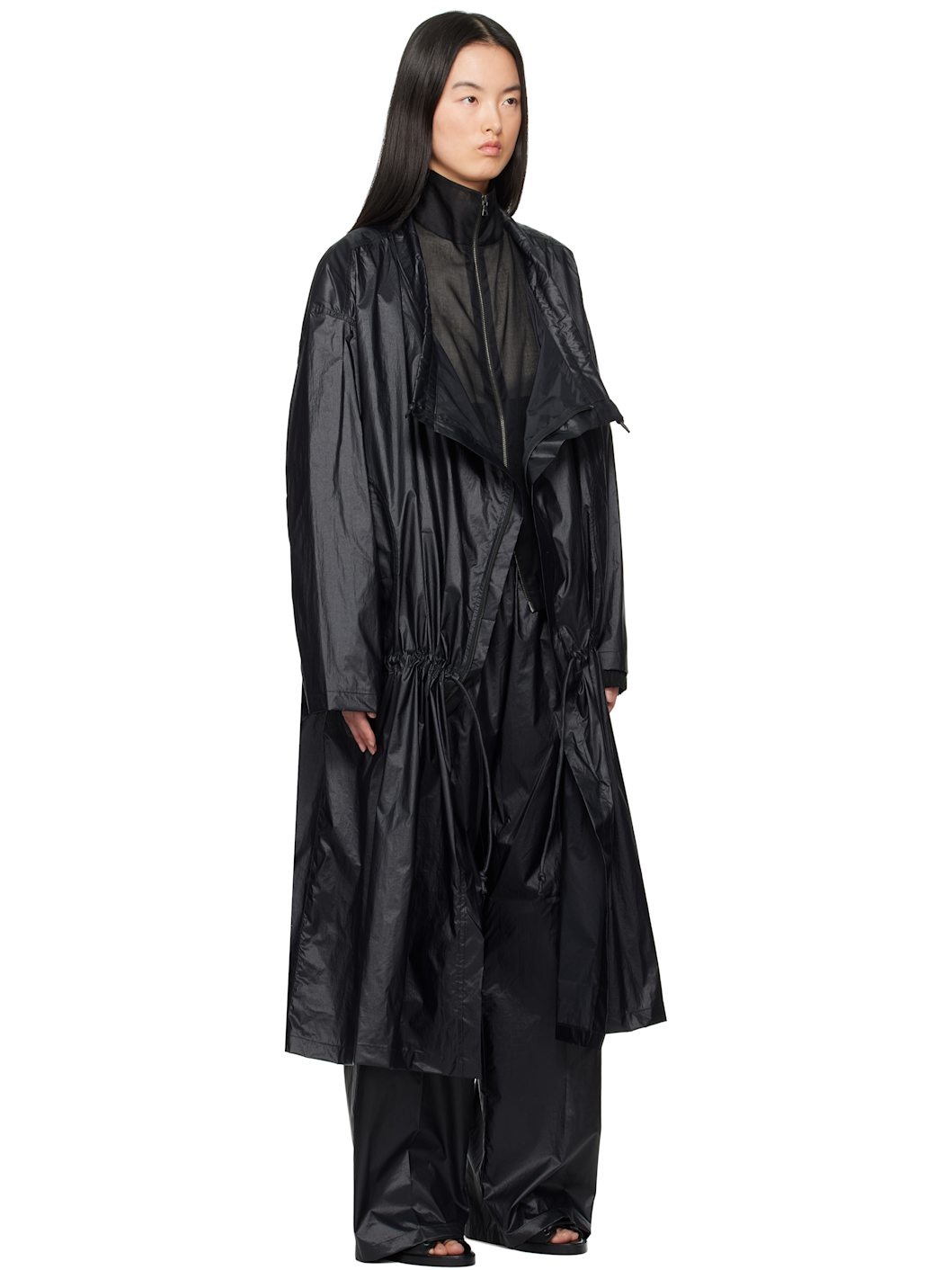 Black No.314 Technical Long Coat - 2