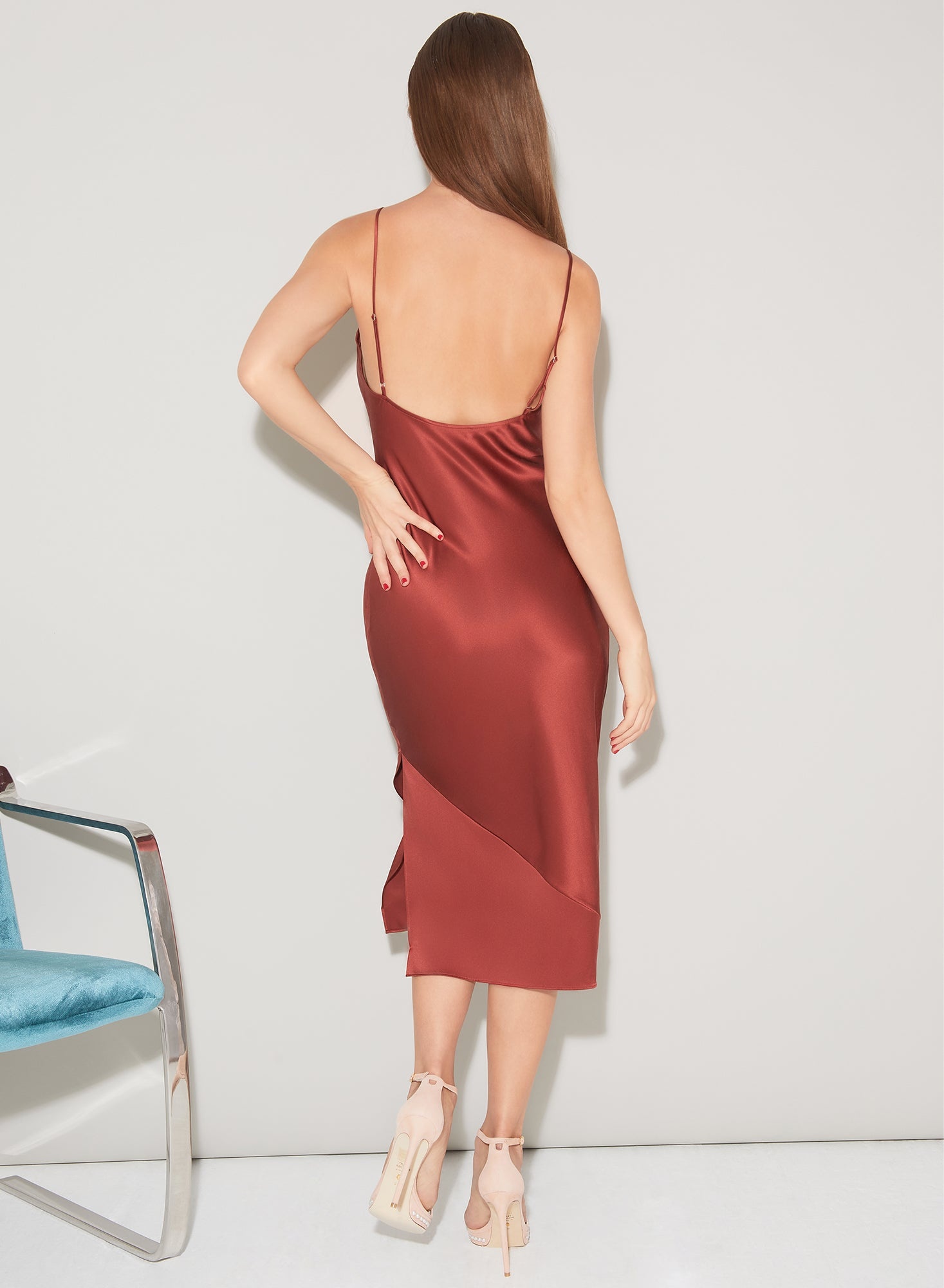 Silk Bias Slip Dress - 9