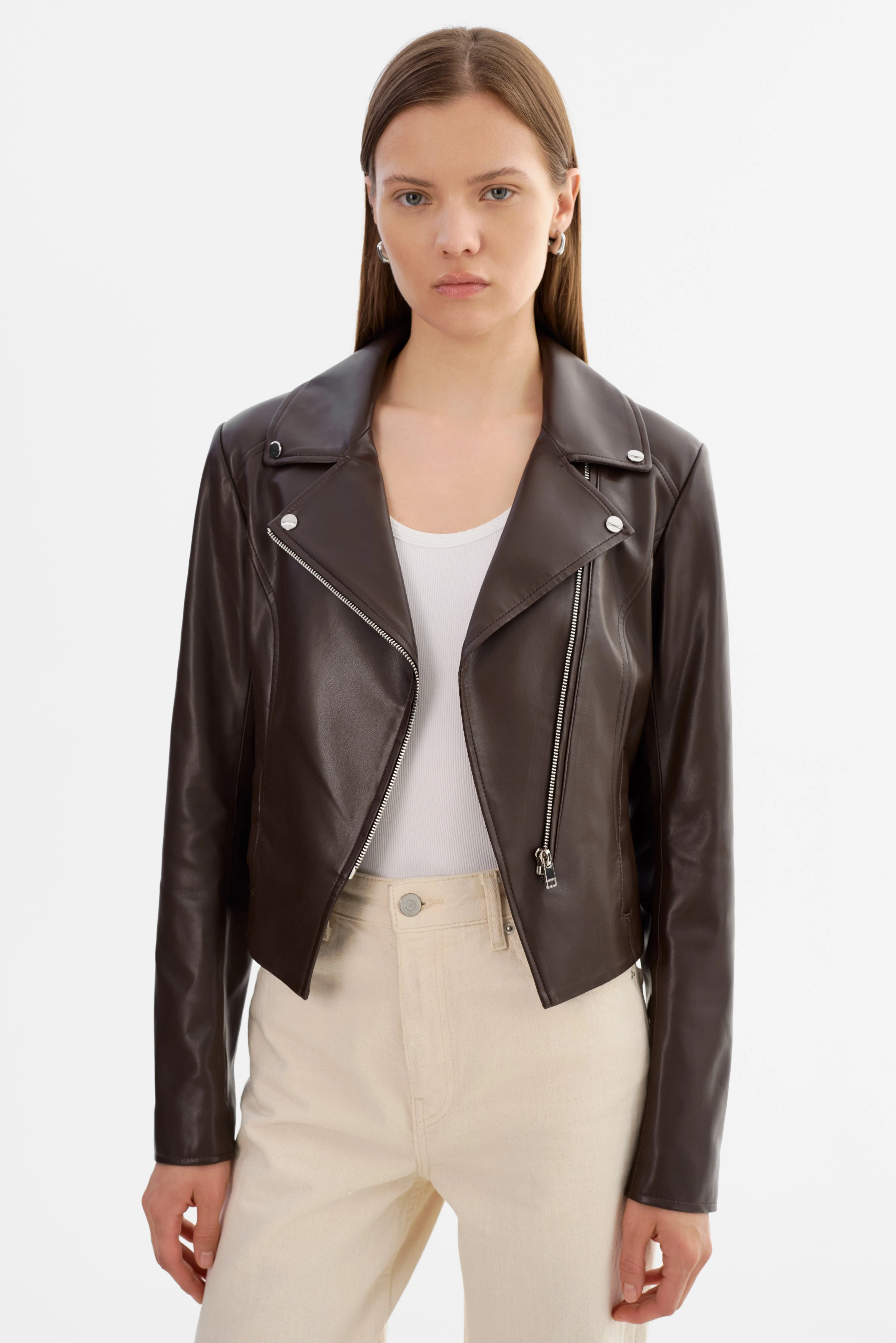 PASCALE | Fitted Faux Leather Jacket - 1