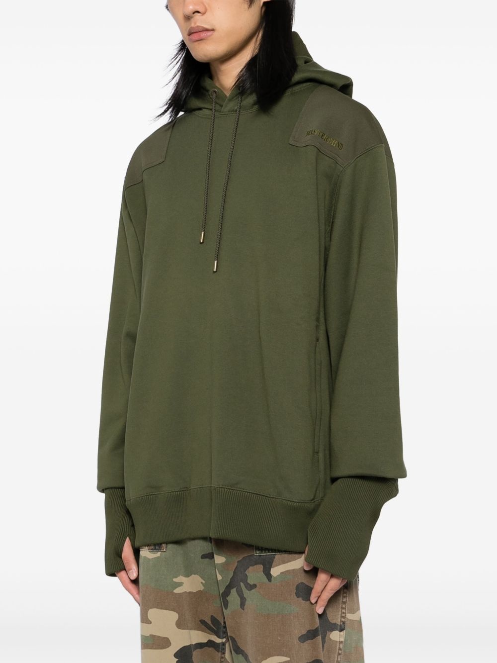 embroidered logo hoodie - 3