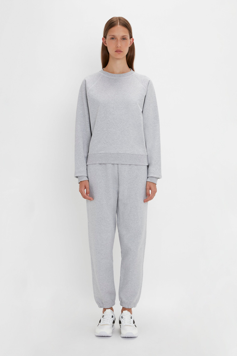 Victoria Beckham Football Sweatshirt In Grey Marl outlook
