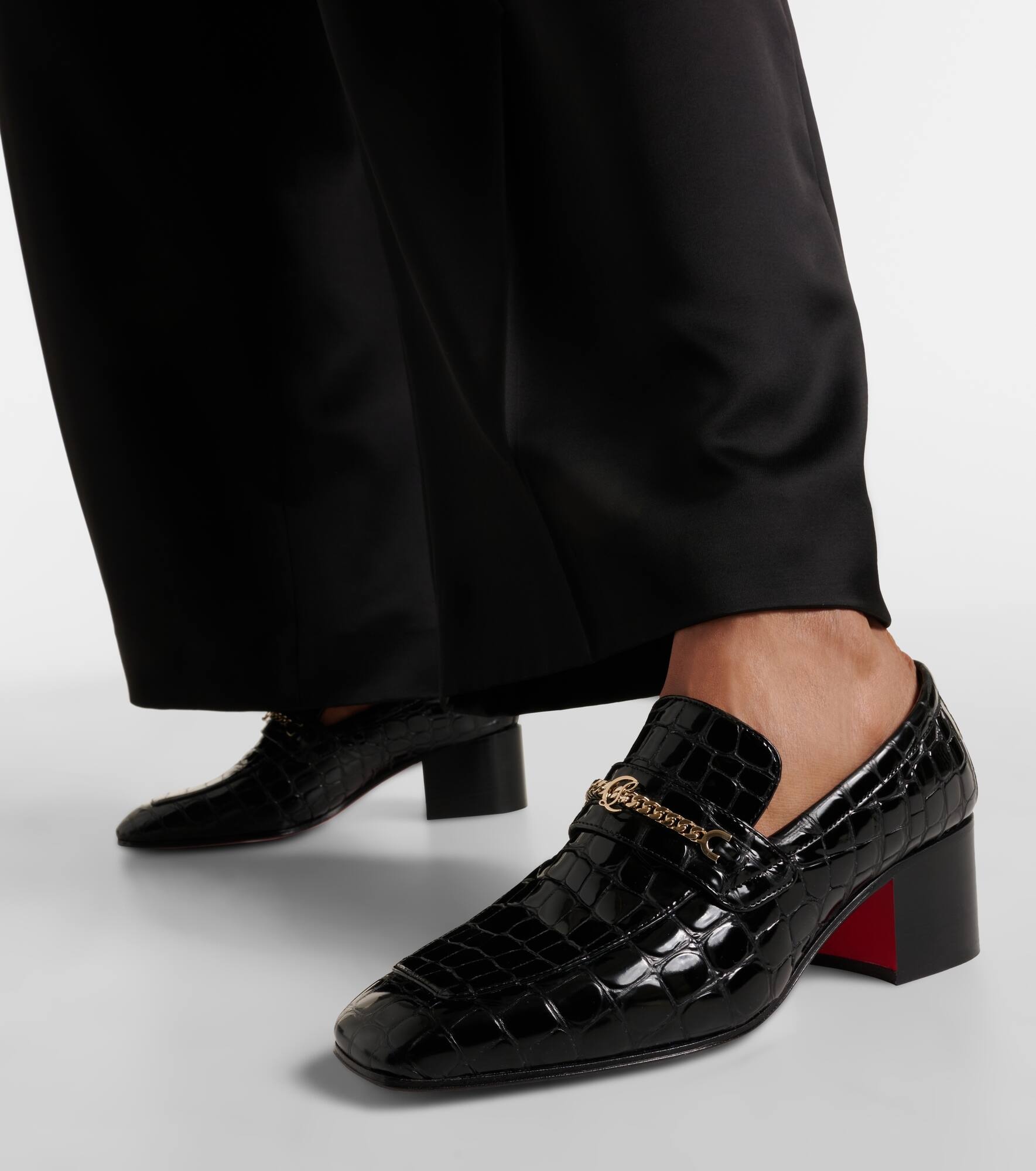 MJ Moc croc-effect leather loafers - 7