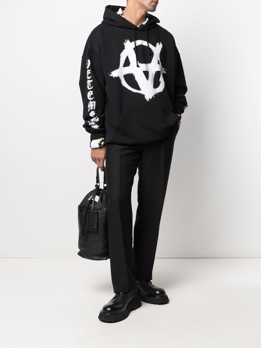 Double Anarchy logo-print hoodie - 2