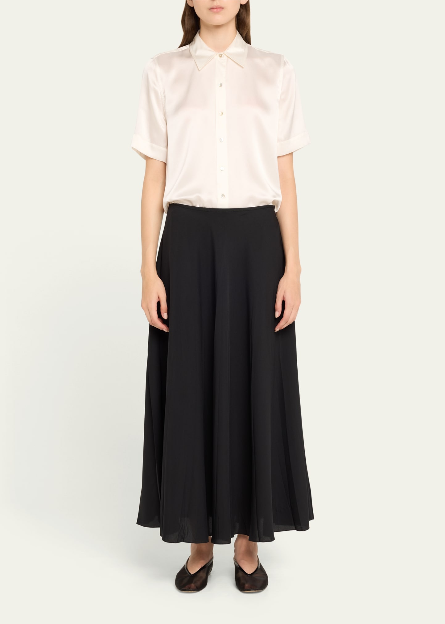 Ellah Short-Sleeve Silk Blouse - 2