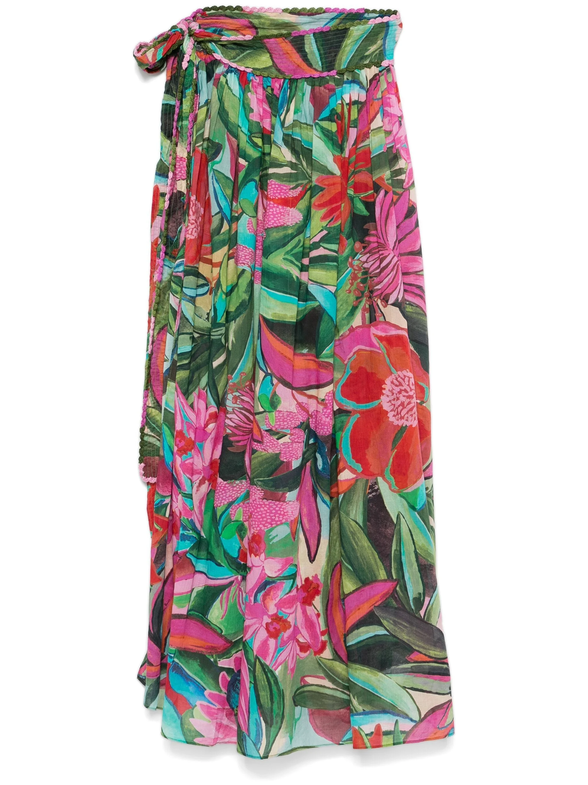 Farm Rio Floral-print Midi Skirt - 1