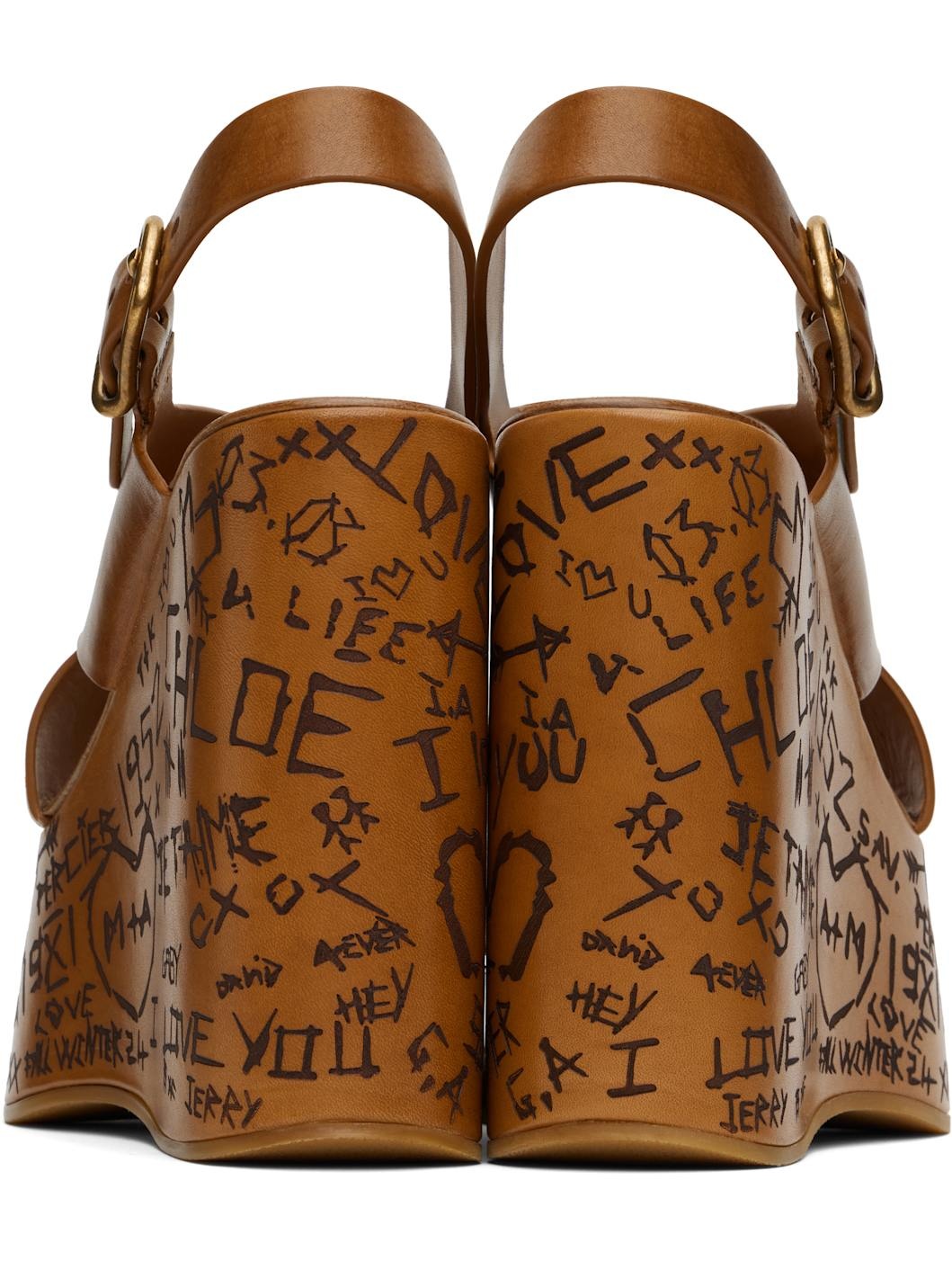 Brown Maxime Wedge Sandals - 2