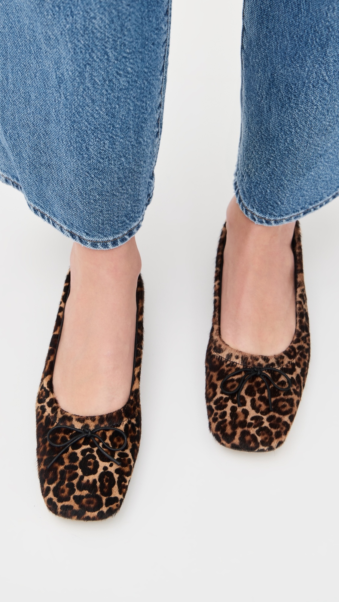 Amy Flats with Zip Leopard Horsy Leather Upper - 2