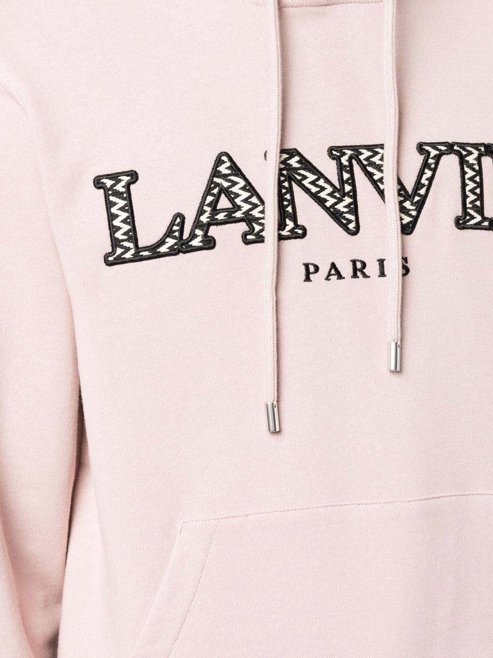 embroidered-logo drawstring hoodie - 5