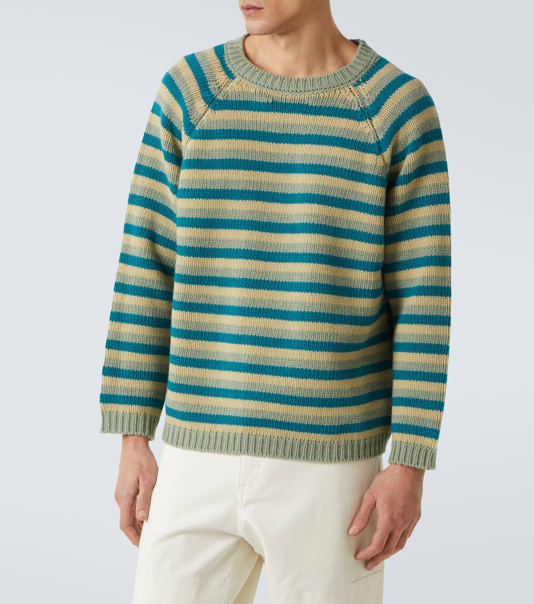 Mossy Glen striped wool sweater - 3