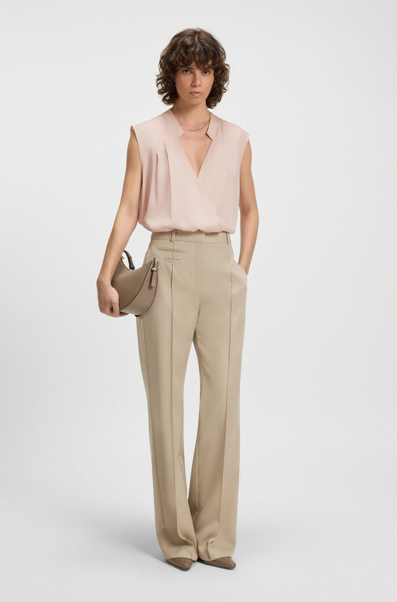 BOSS REGULAR-FIT BLOUSE IN STRETCH SILK outlook