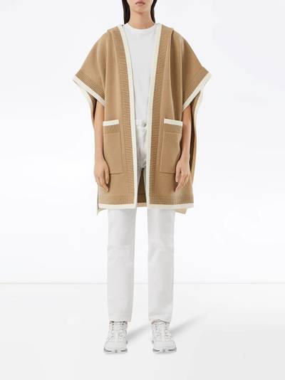 Burberry logo jacquard-woven cape outlook