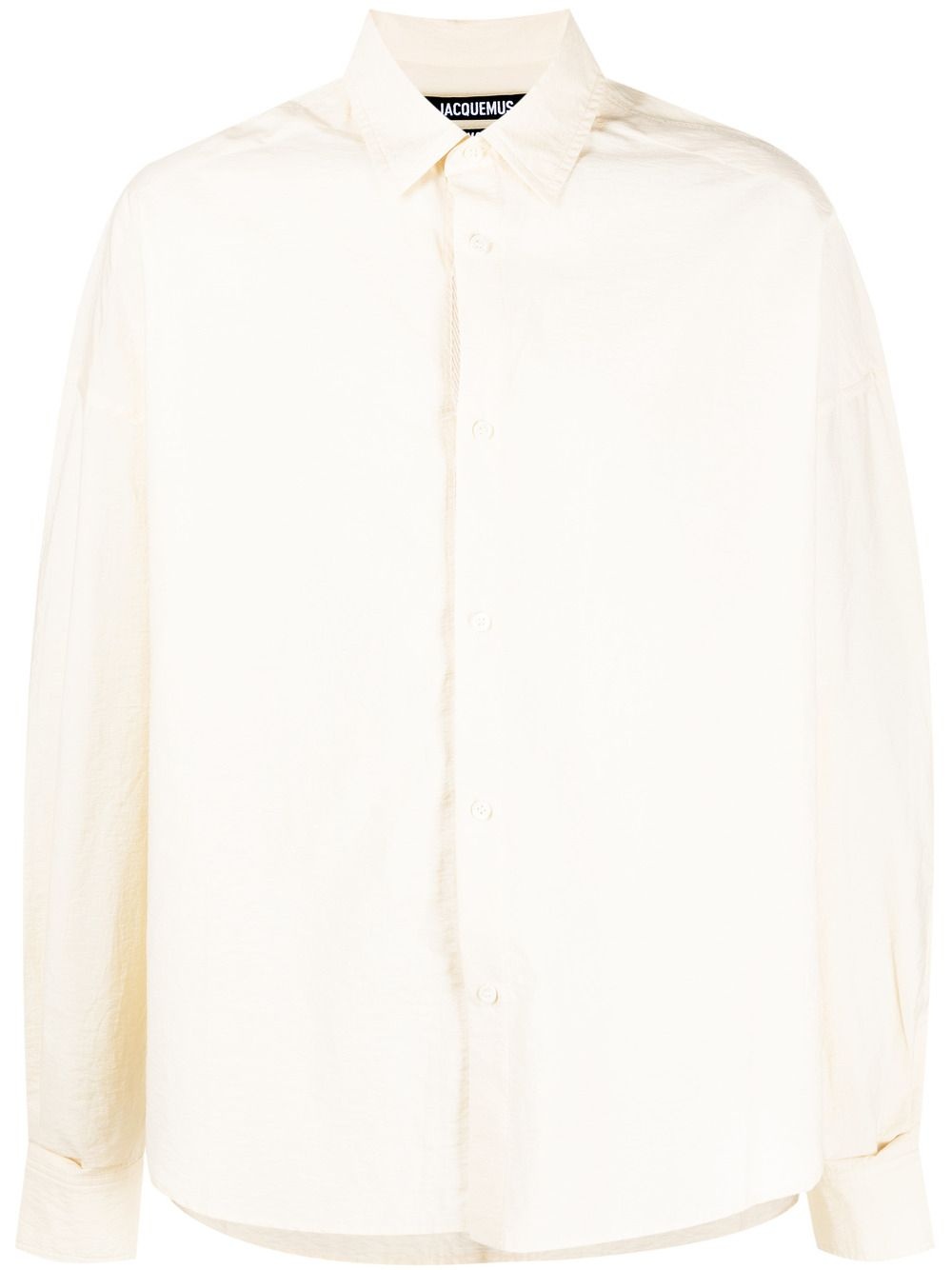 crinkle-effect buttoned shirt - 1