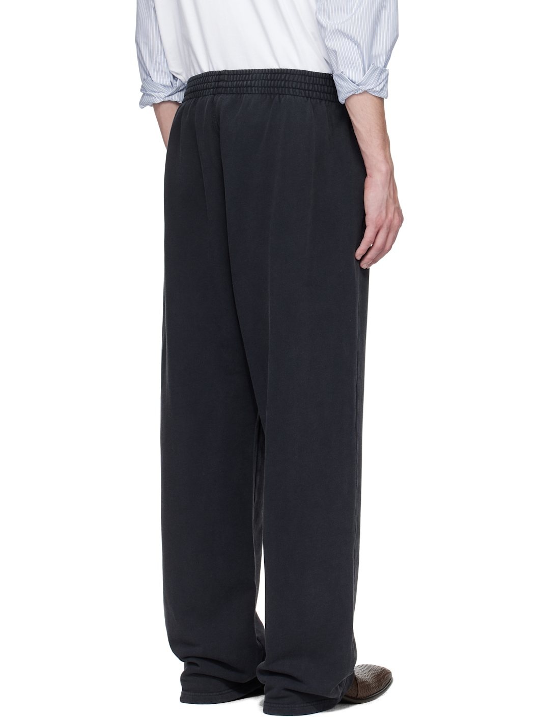 Black Wide-Leg Sweatpants - 3