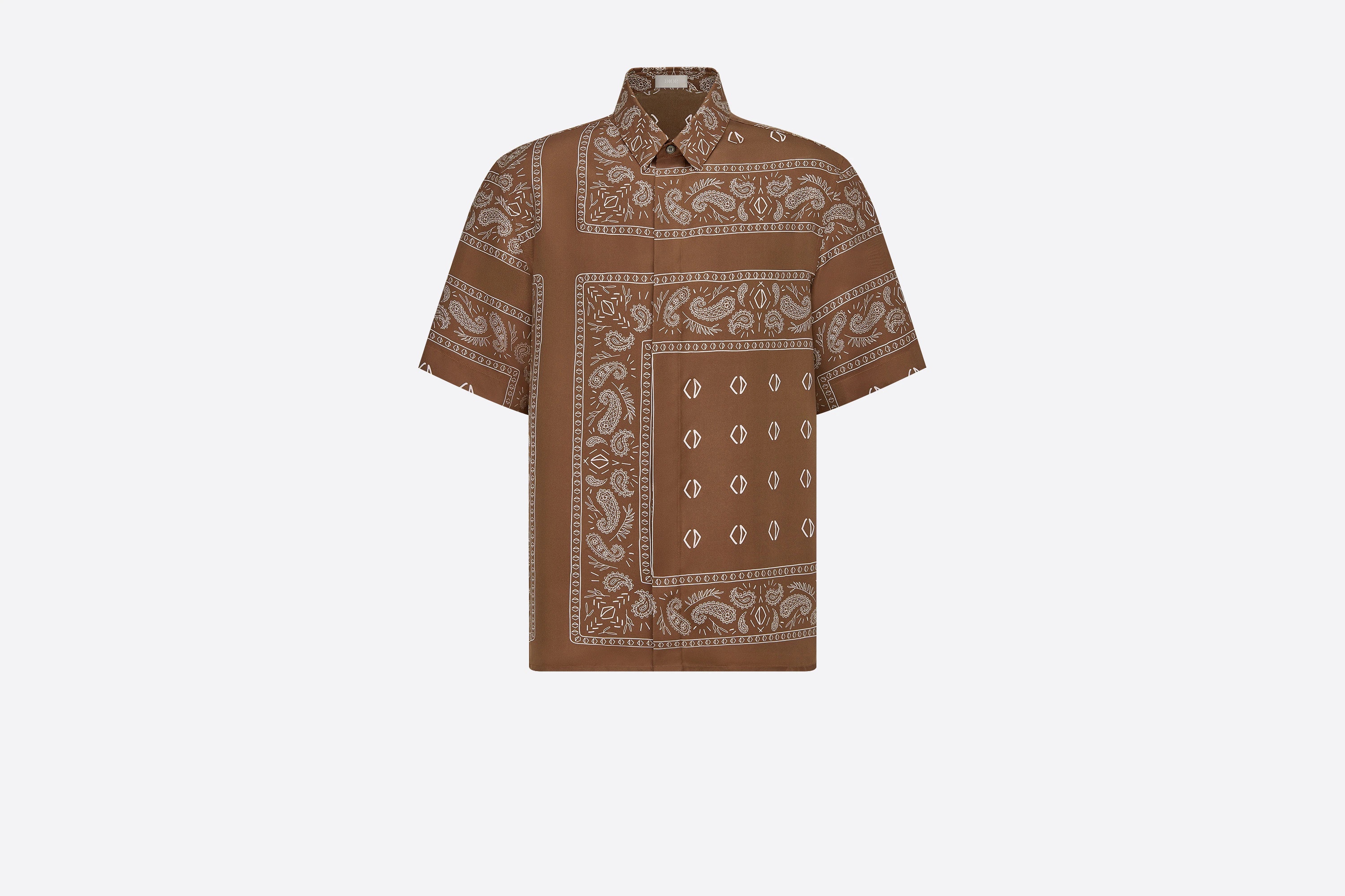 Short-Sleeved Shirt with Bandana Motif - 1