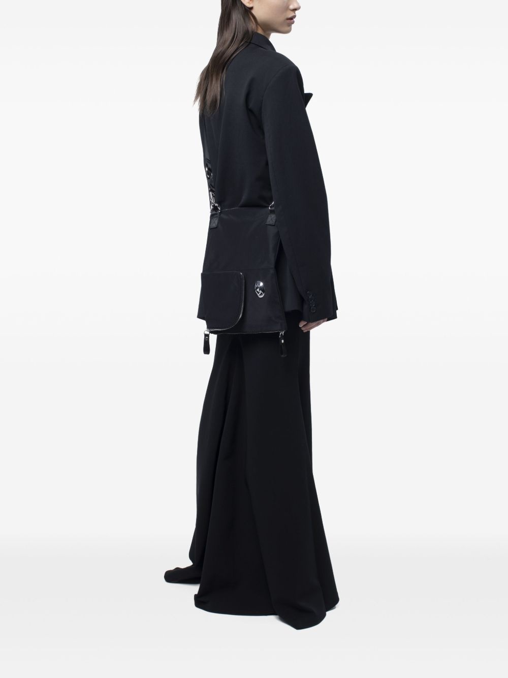 asymmetric-zip cross body bag - 3