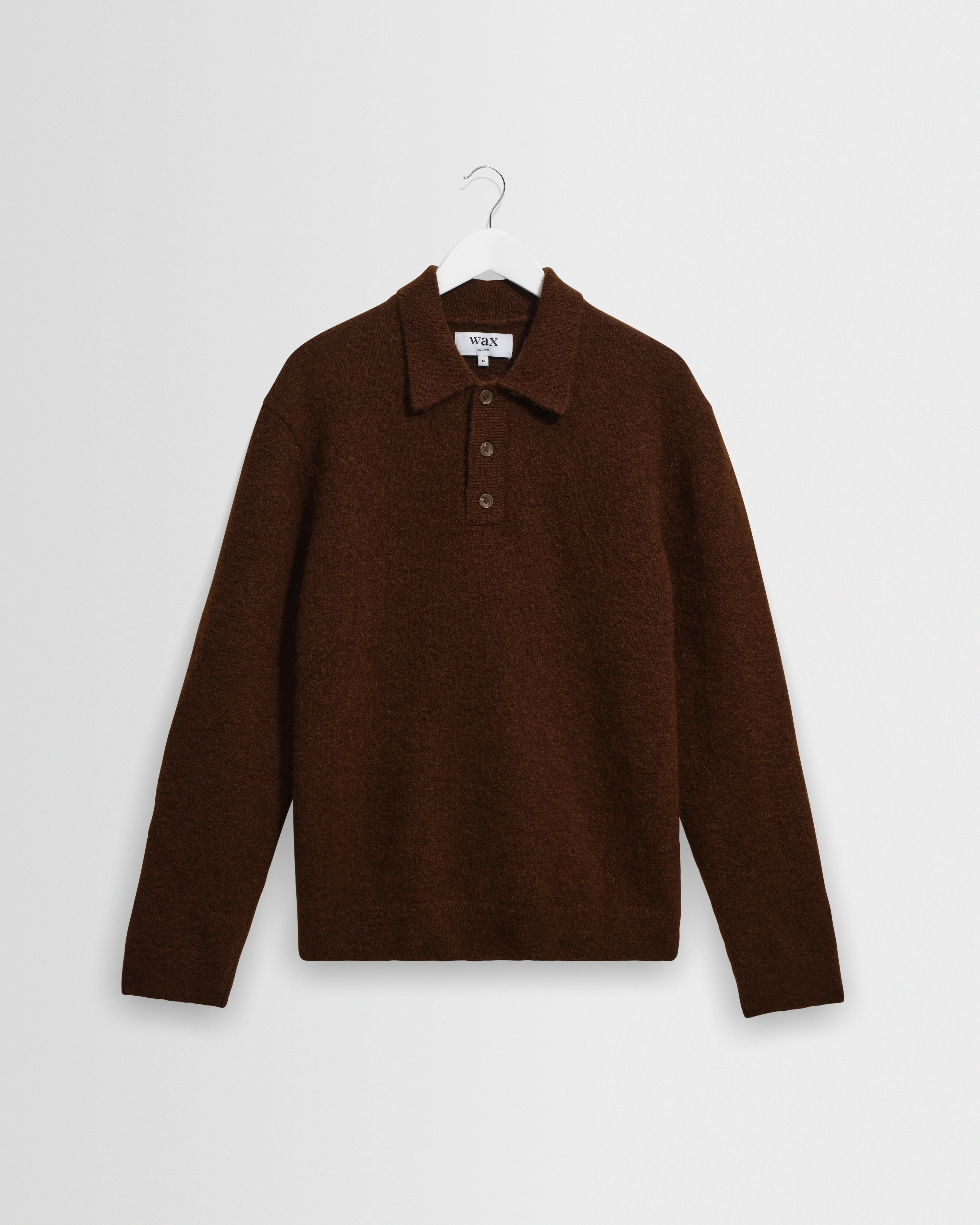 Ashford - Brown Fluffy Wool Polo - 1