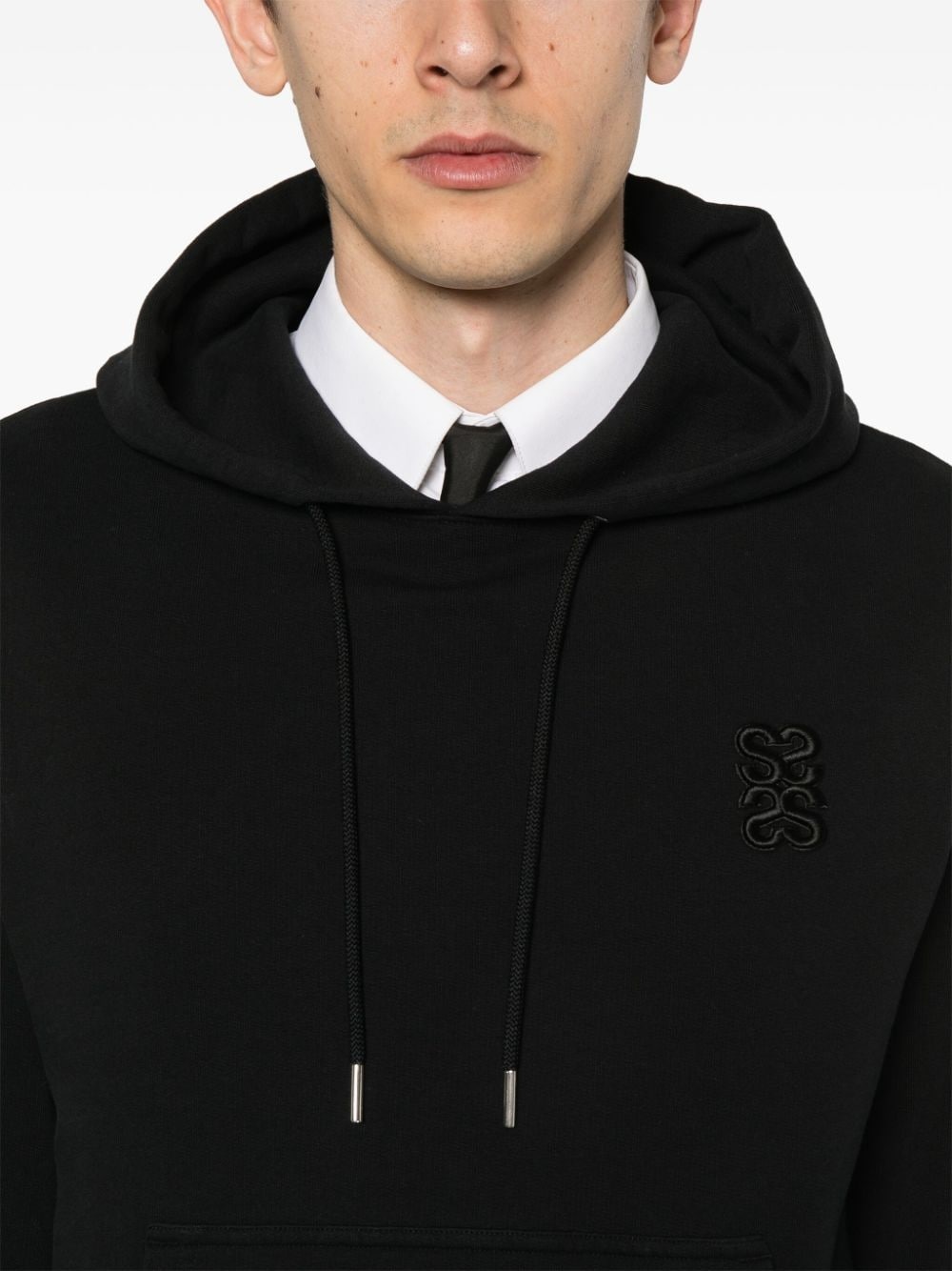 logo-embroidered hoodie - 5