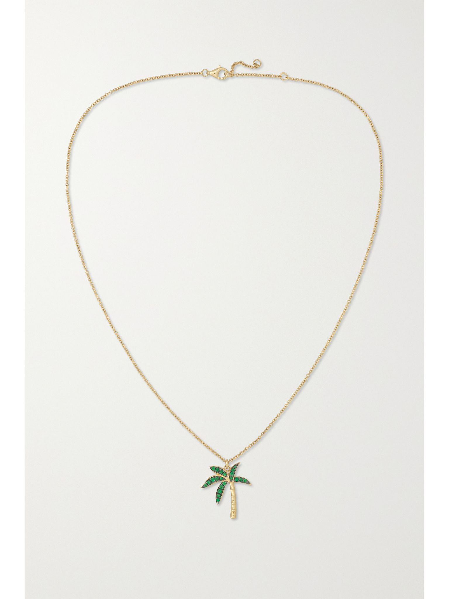 18-karat gold tsavorite necklace Green - 4