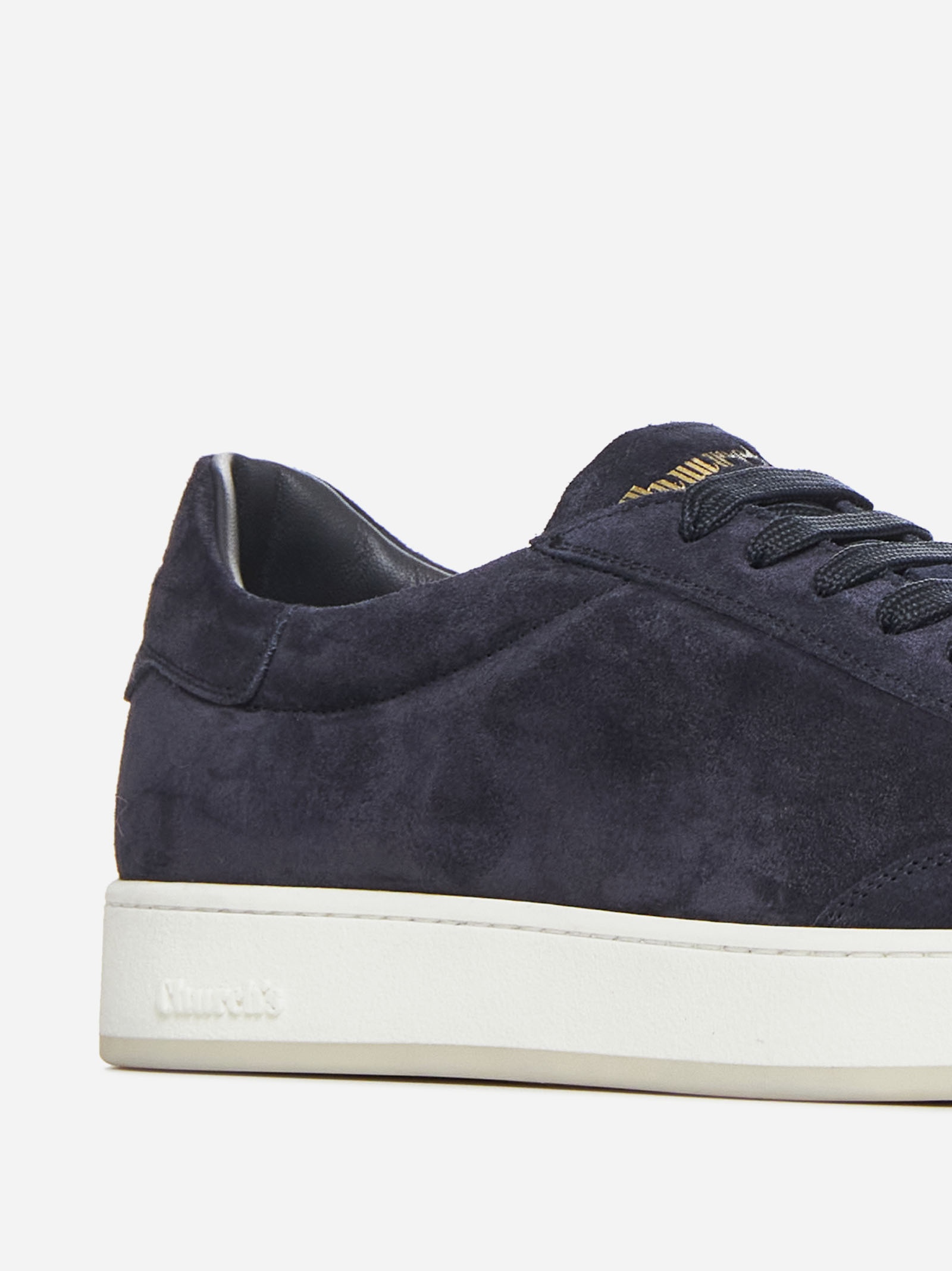 スニーカー Church'S Navy Blue Suede Largs 2 Sneakers Church's Men's Largs 2 Soft Suede Blue Low Top Sneakers