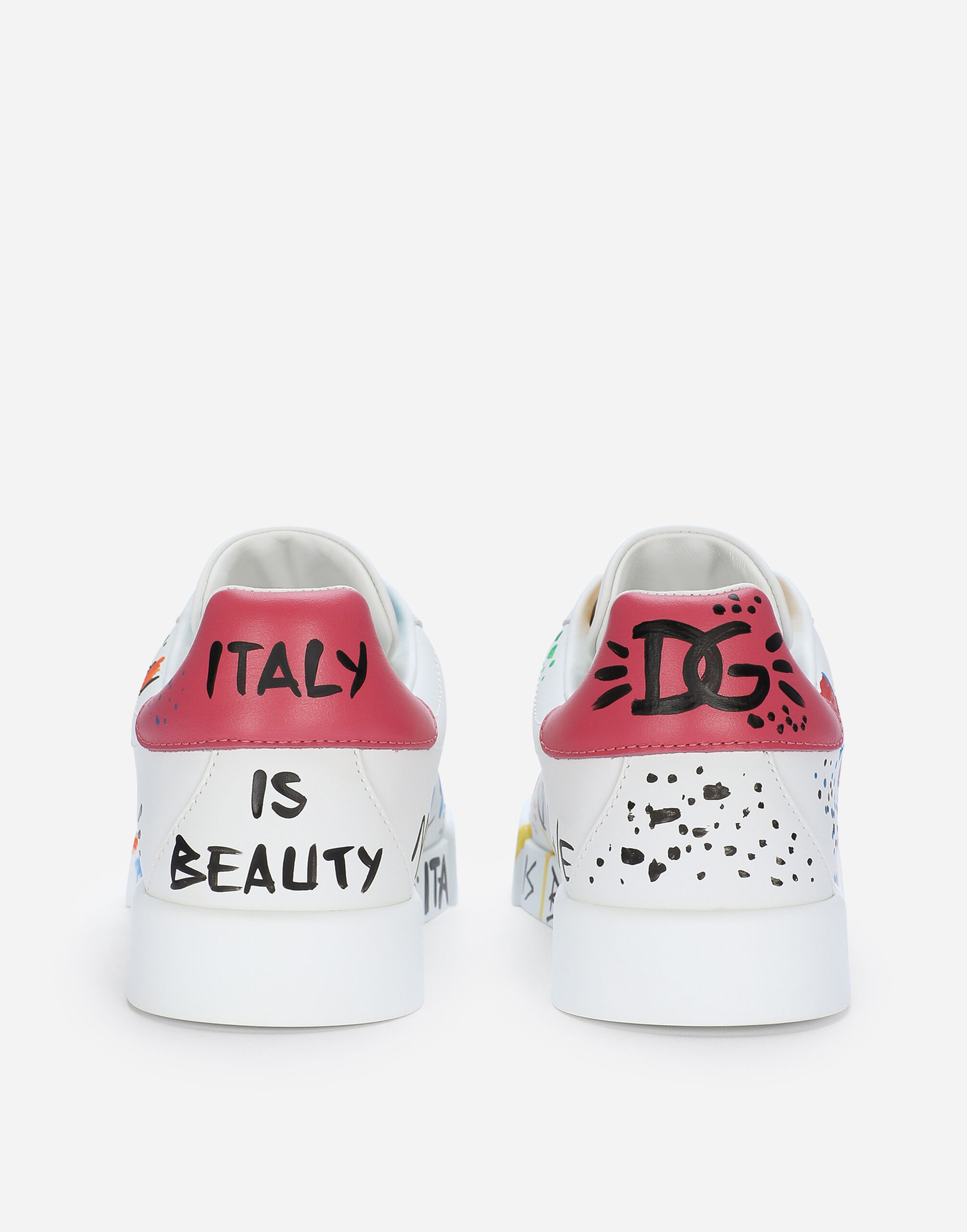 Calfskin Portofino sneakers with lettering - 3