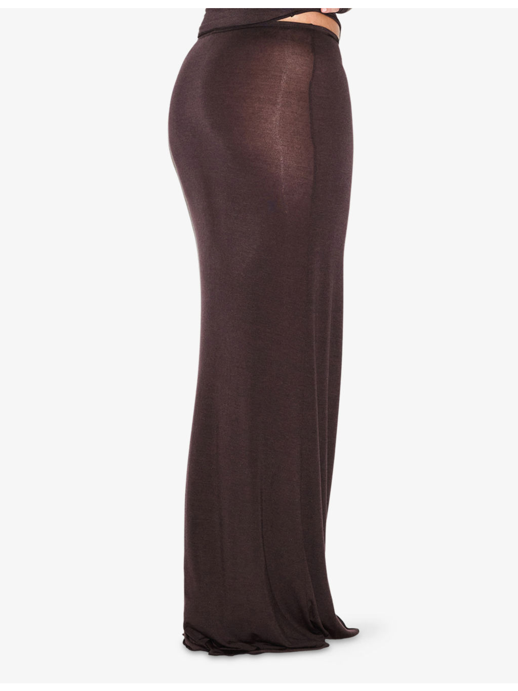 Sheer Mid-Rise Stretch-Modal Maxi Skirt - 4