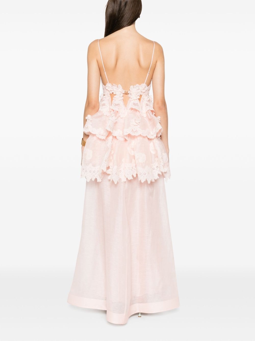 tiered lace maxi dress - 4