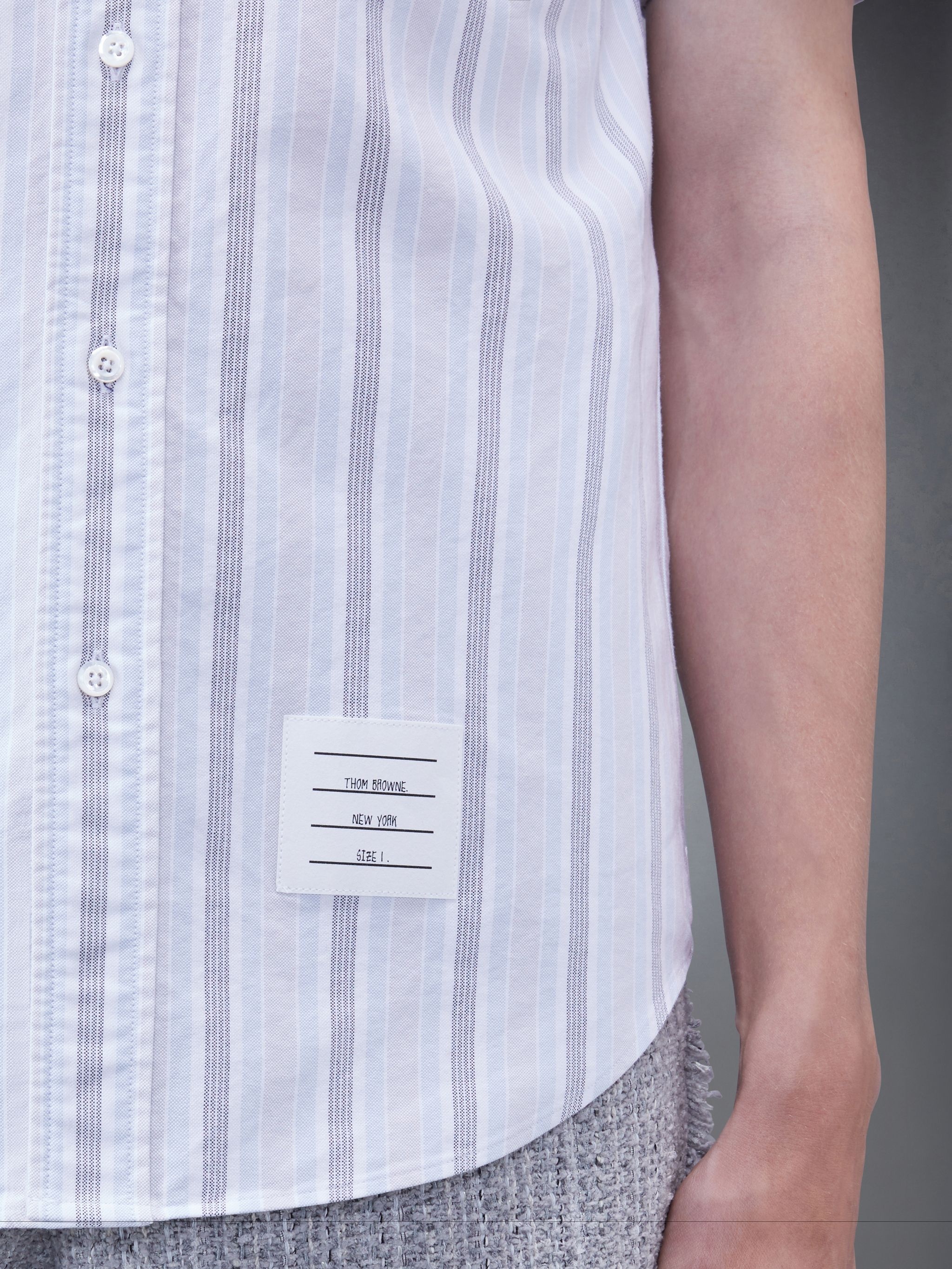 Stripe Oxford Short Sleeve Shirt - 6