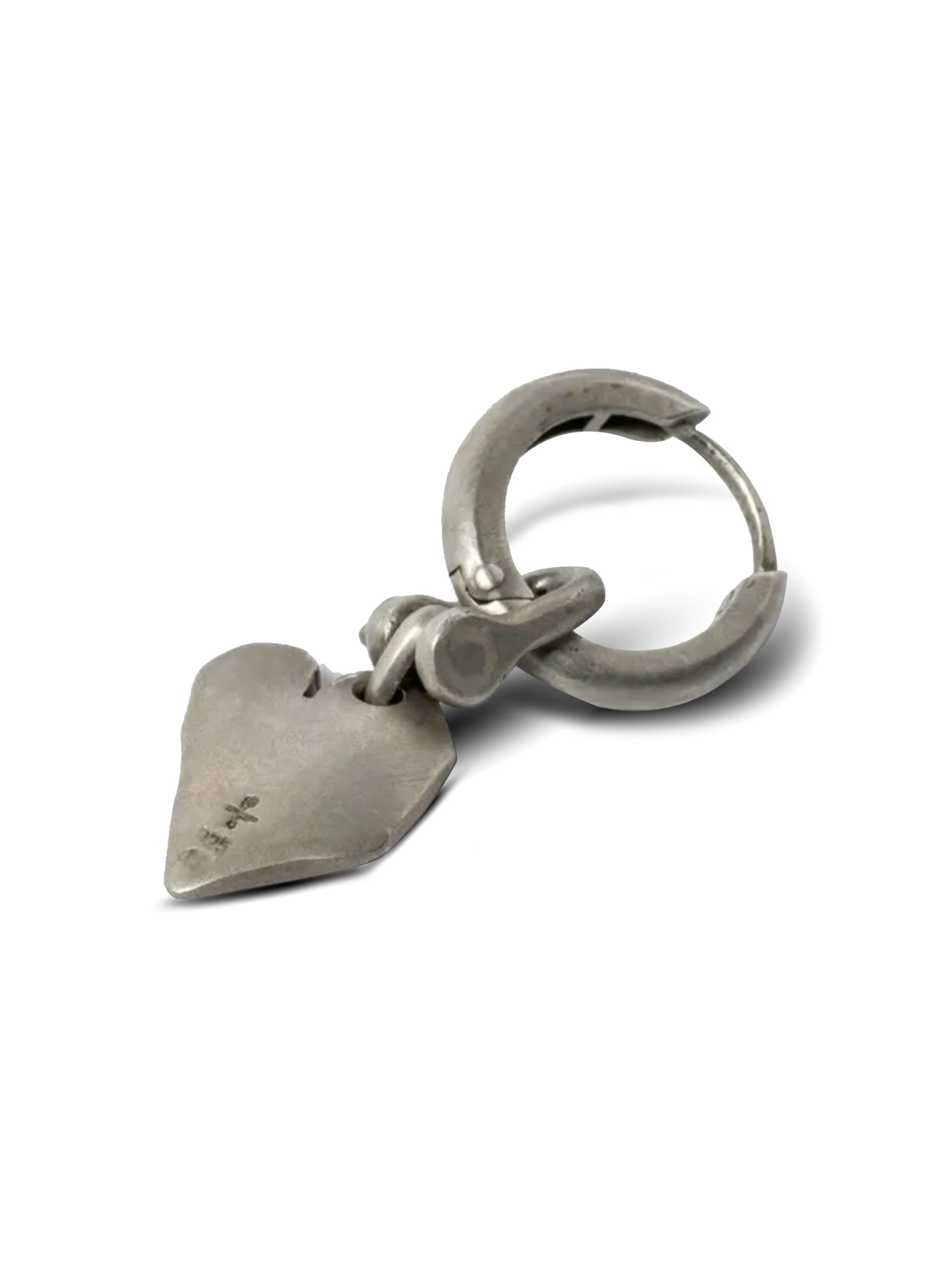 PARTS OF FOUR Jazz's Solid Heart Earring (Extra Small, 0.2 CT, Ruby Slice, DA+RUB) - 3