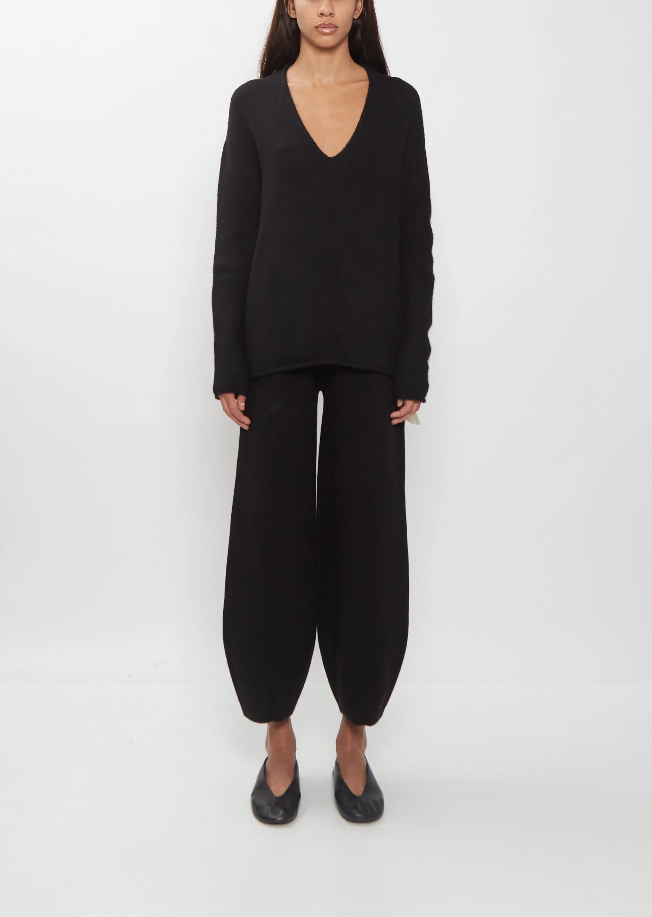 Merino Wool Alpaca Taper Pants - 1