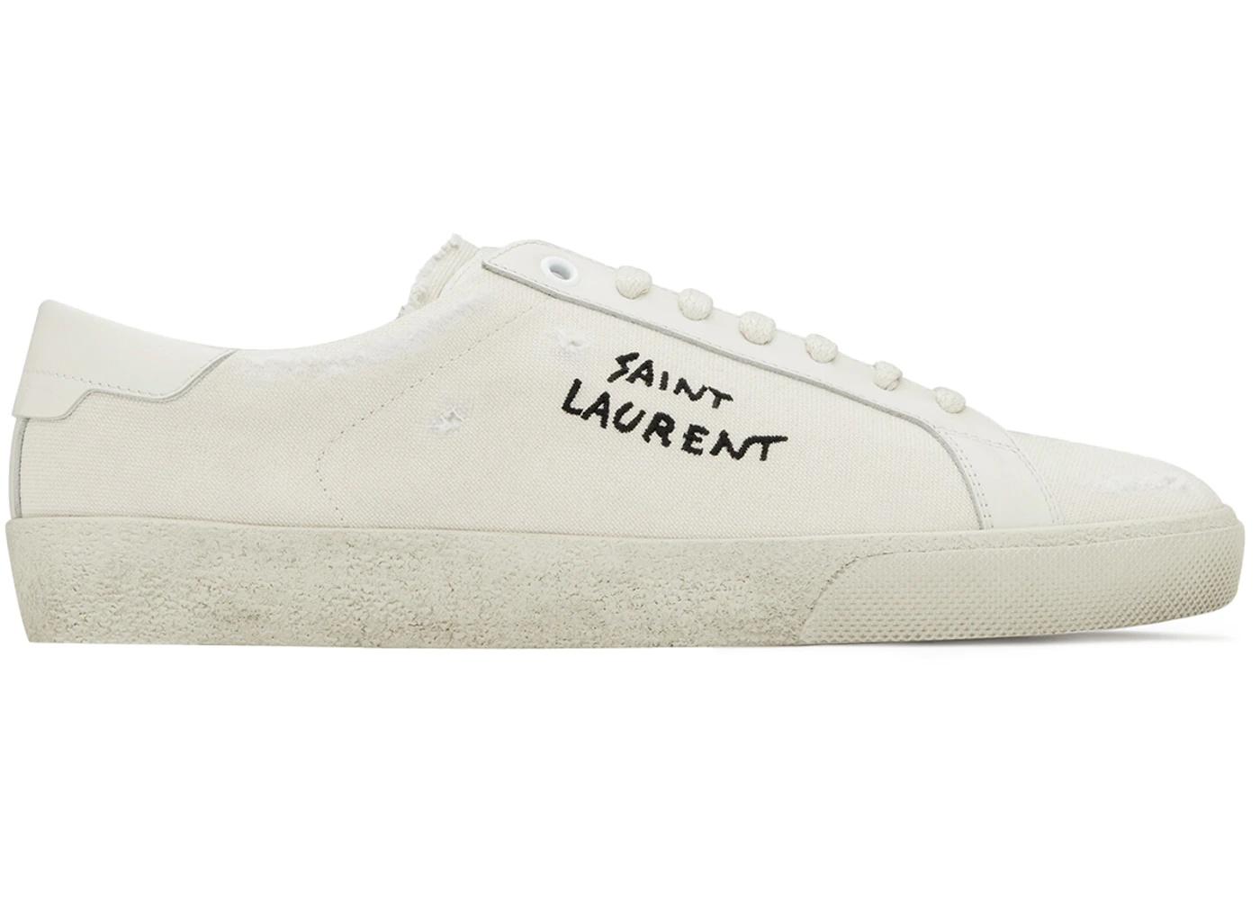 Saint Laurent Court Classic SL/06 Low Distressed Cream (W) - 1