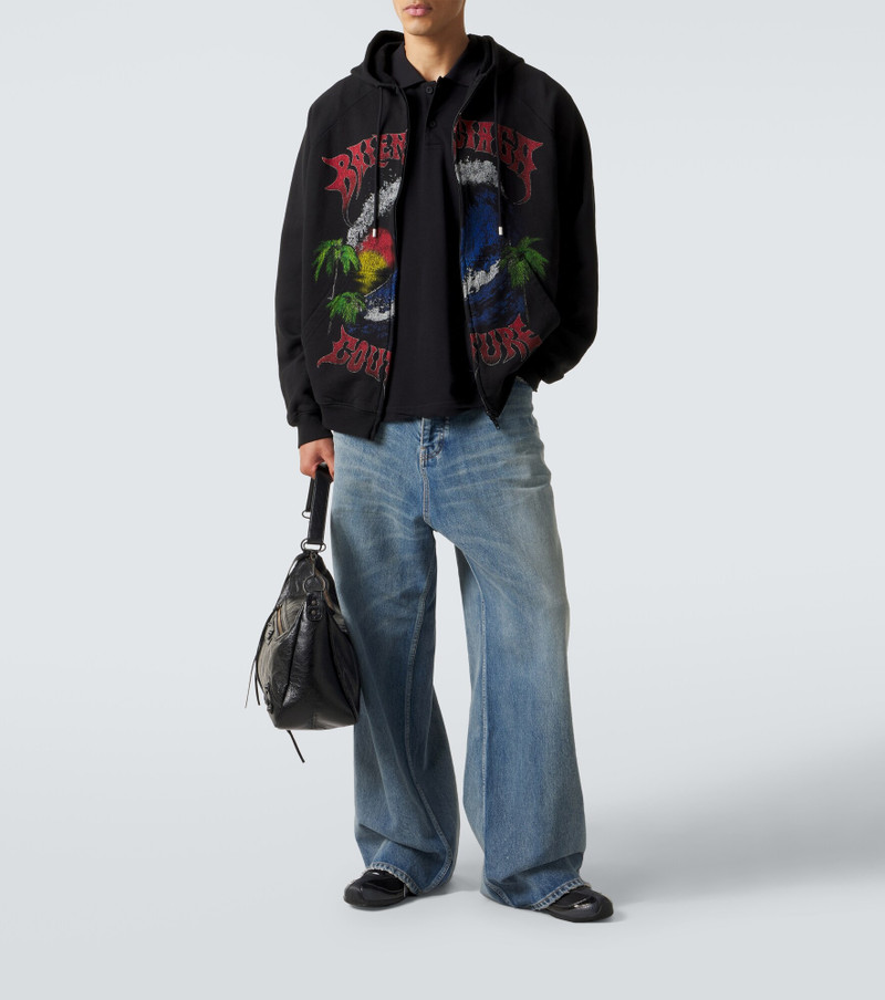 BALENCIAGA Distressed wide-leg jeans outlook