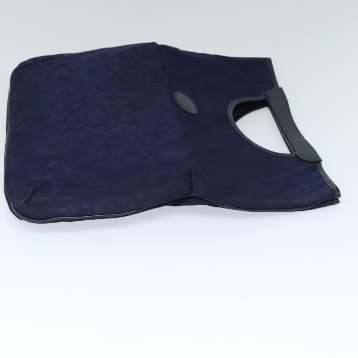 CELINE C Sulky Hand Bag Canvas Leather Navy - 3