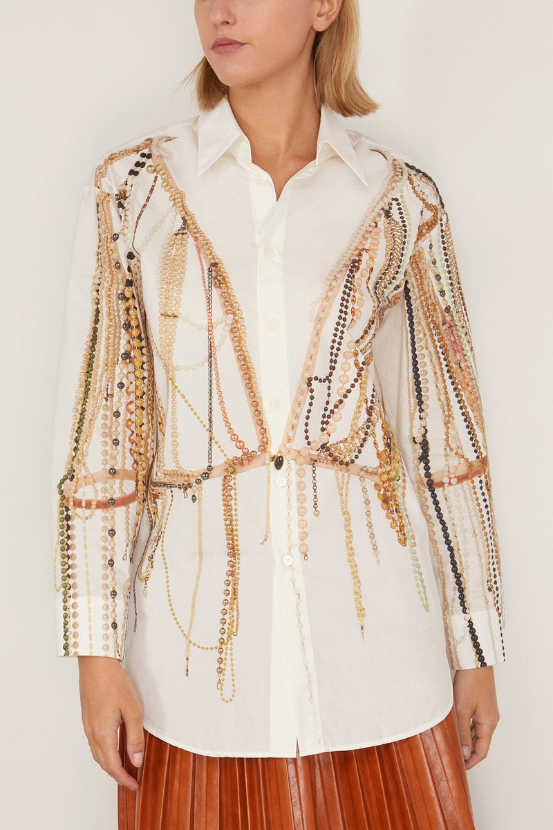 Pearl Long Sleeved Shirt in Off White 5