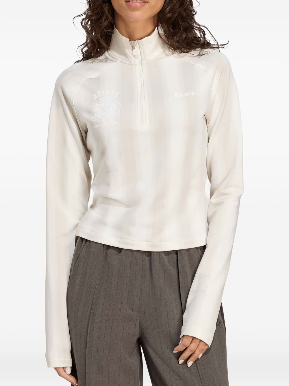 half-zip striped sweatshirt - 2