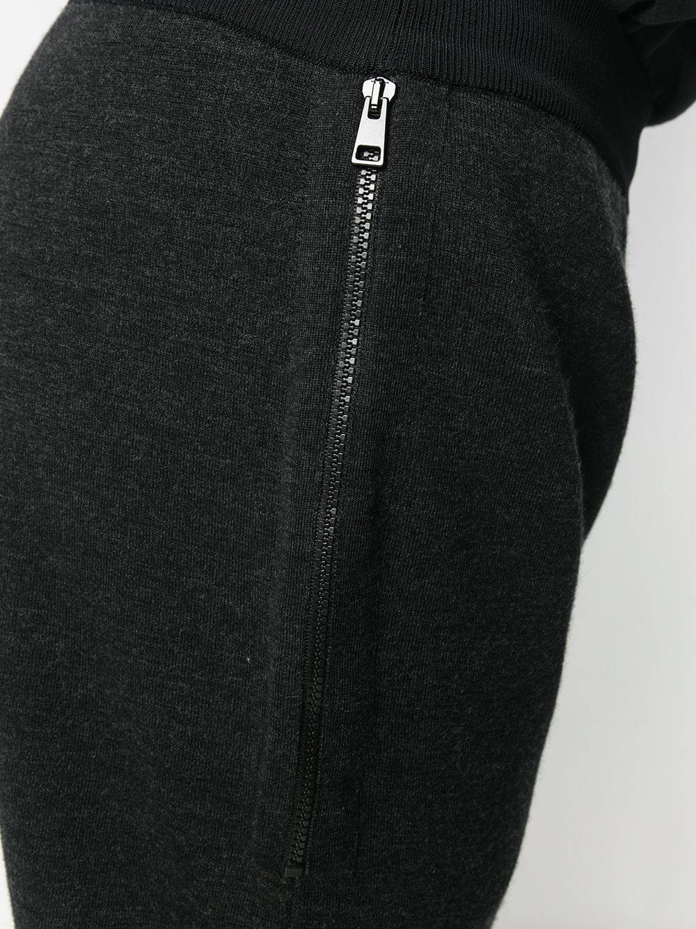 ribbed panel track pants - 5