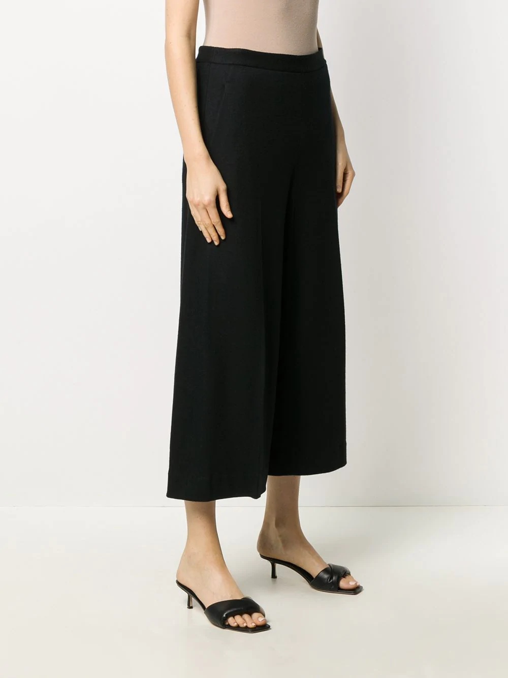 cropped wide leg trousers - 3